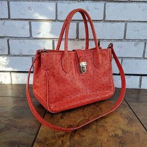 Dooney & Bourke NEW Orange Ostrich Embossed Purse